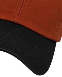 Casquette de baseball bicolore orange rouille et noir, personnalisable par le fabricant, ajustable, unisexe, en coton, pour le sport, les loisirs et l'extérieur, style décontracté et tendance - Product Image 6