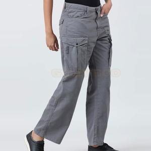 Pantalones Cargo Impermeables de Moda al por Mayor para Hombre, Pantalones Holgados de Alta Calidad con 6 Bolsillos de Poliéster/Algodón - Product Image 4