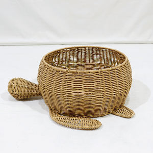 Panier de rangement en polyrotin Artex Dong Thap en forme de tortue, tressé à la main, pour chambre d'enfant et décoration intérieure - Product Image 4