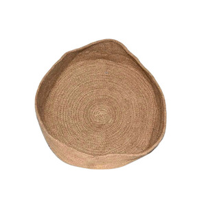 Panier de rangement rond en jute et coton, grand format, nouveau style, pour vêtements sales, jouets pour bébés, couvertures - Product Image 6