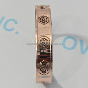 Seven Chakra Engraved Modern Eco-friendly Pure Copper <b>Magnetic</b> <b>Therapy</b> <b>Bracelet</b> Triple Magnet Energy Balance for Meditation - Product Image 2