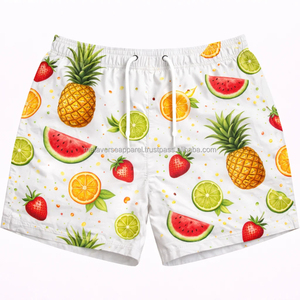 Shorts de Baño Deportivos para Hombre de Secado Rápido, con Estampado por Sublimación, Letra Frontal, Cintura Elástica, Diseño Multicolor, Corte Corto - Product Image 5
