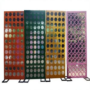 Décoration de scène pour événements et fêtes, arche de mariage avec support floral en acier inoxydable doré, toile de fond - Product Image 1