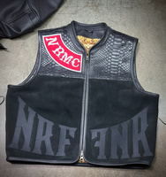 Gilet de motard en daim avec logo personnalisé OEM