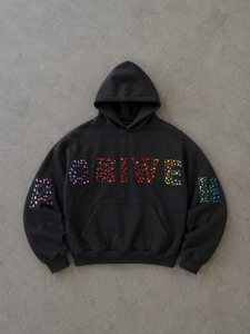 Sudadera con capucha y cremallera personalizada con pedrería completa, chaqueta de algodón grueso digital estilo streetwear con adornos de cristal, para hombre, invierno, ecológica - Product Image 3