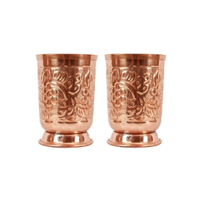 Juego de vasos de cobre puro 100% hecho a mano, vasos de agua martillados ayurvédicos para beneficios para la salud, artículos de lujo para yoga y ecológicos - Product Image 6