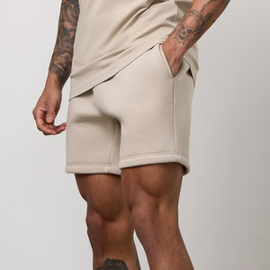 Shorts en coton pour hommes, personnalisés, de haute qualité, 100% coton, molleton, pour l'entraînement, la course à pied, décontractés, en tissu éponge français, shorts de sport - Product Image 1