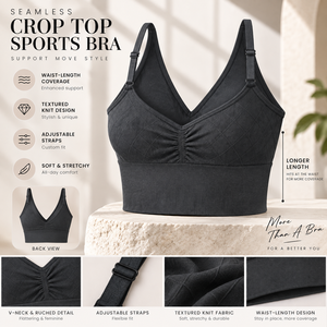 <span class=keywords><strong>Reggiseno</strong></span> <span class=keywords><strong>Sportivo</strong></span> Senza Cuciture Personalizzato da Donna, Scollo a V, Imbottito, Top Corto per Allenamento, Spalline Regolabili, <span class=keywords><strong>Reggiseno</strong></span> da Yoga e Palestra - Product Image 1