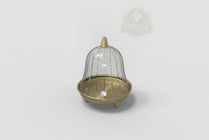 Soporte de Cristal para Tartas con Cúpula, Exhibidor de Tartas de Metal Dorado, Soporte de Cristal para Tartas con Cúpula para Postres de Boda en EE. UU., Postre de Metal Dorado - Product Image 2