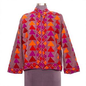 Chaqueta Acolchada Bordada Estilo Indio A2ZCraftBazar para Mujer, Otoño/Invierno/Primavera/Verano, Ecológica, de Secado Rápido y Transpirable - Product Image 1