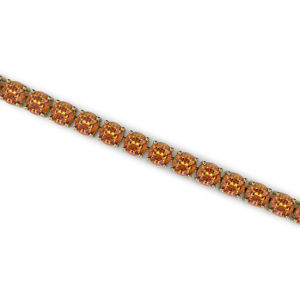 Bracelet tennis en citrine naturelle fait main, or pur 14K 18K, bijoux fins personnalisés faits à la main, bracelet tennis unisexe OEM - Product Image 3