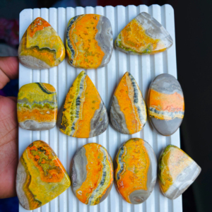 Cabujón de Jaspe Abeja 100% Natural, Jaspe Abeja de Alta Calidad Hecho a Mano para la Fabricación de Joyas - Product Image 1