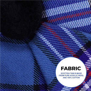 Gorro Tradicional Escocés de Lana Tam o' Shanter con Pompón, Tartán de Clan, Personalizado, Venta al Por Mayor - Product Image 4