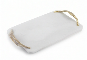 Plateau à fromage en marbre avec poignées en feuille d'or et ensemble de couteaux en acier inoxydable, ensemble premium pour usage domestique, cuisine et hôtel - Product Image 3