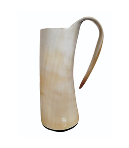 Mug à bière en corne de buffle de luxe à la mode, couleur naturelle, réutilisable, authentique, fabriqué à la main, mug en corne viking - Product Image 1