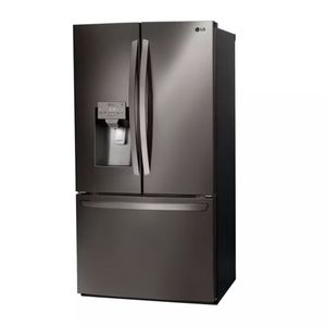 LG 26 cu. pies cúbicos Refrigerador con puerta francesa inteligente con Wi-Fi, sistema de hielo Slim SpacePlus (negro), acero inoxidable - Product Image 3
