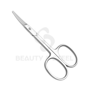 Ciseaux à cuticules professionnels avec des pointes incurvées extra-affûtées et une finition en acier inoxydable pour une manucure de précision - Product Image 1
