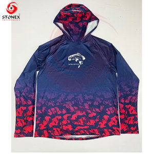 เสื้อฮู้ดดี้ตกปลา UPF 50+ สำหรับผู้ชาย แขนยาว ป้องกันแสงแดด ระบายความชื้น รับสกรีนโลโก้ - Product Image 3