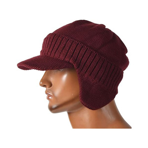 หมวกบีนนี่ไหมพรมแบบมีปีกสำหรับฤดูหนาว  แบบ unisex  มีที่ปิดหู สีพื้น ทำจากอะคริลิก - Product Image 5