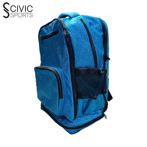 Mochila personalizable Glitter Cheer con cierre de cremallera para niñas y niños Sports Travel Sparkle Pack - Product Image 3