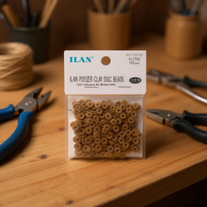 Cuentas de Arcilla Polimérica Ilan, 6x1 mm, Color Marrón, para Manualidades y Joyería - Product Image 2