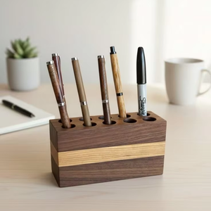 Organizador de Escritorio de Madera de Primera Clase para Bolígrafos, Lápices y Accesorios de Colores, la Mejor Calidad en India - Product Image 1