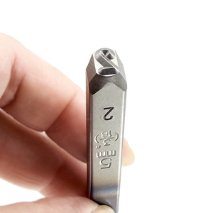 Jeu de poinçons numériques en acier de qualité industrielle de 5mm Tampons métalliques OEM personnalisables Outils d'impression Fourniture en usine - Product Image 5