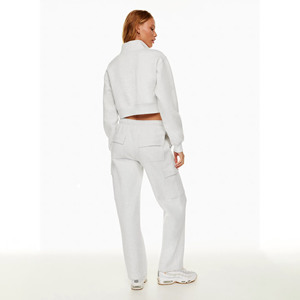 Services OEM ODM – Pantalon décontracté taille haute pour femme, coupe slim, couleur unie, haute qualité, style streetwear, en vente - Product Image 5