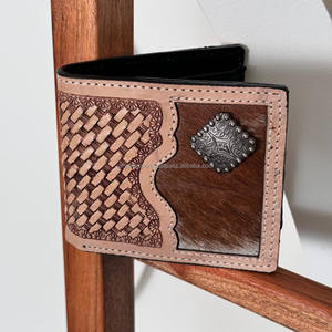 กระเป๋าสตางค์หนังยาวมีซิปสำหรับผู้ชายกระเป๋าใส่เงินหนังวัวสีน้ำตาลแฟชั่นกระเป๋าใส่เงินสดสีน้ำตาล - Product Image 2