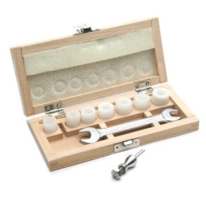 SUNTOOLS/STIPL Kit de mesure de bagues avec boîte en bois, clé à molette pour la mesure de bijoux DIY, moule en plastique blanc pour formes irrégulières, kit maître de cire - Product Image 1
