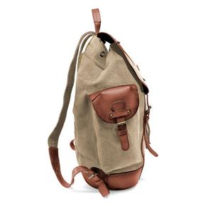 Mochila de Lona y Cuero Genuino, Resistente al Agua, Portátil, Estilo Vintage, para Viajes y Laptop, Alta Calidad, Venta al Por Mayor, Marca Privada - Product Image 3