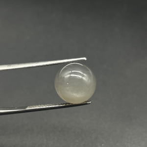 HAYAAT GEMS Pierre de lune grise naturelle, cabochon rond, 7,05 carats |   Polissage lisse du Rajasthan pour la fabrication de bijoux - Product Image 5