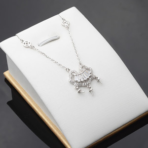 Collier en argent S925 de style européen et américain, avec chaîne de sécurité pour enfants, perle à la mode, pour femmes et enfants - Product Image 5