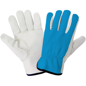 Guantes de Trabajo de Cuero de Cabra Resistentes, Cómodos, Transpirables, de Uso General, Antideslizantes, con Muñequera Ajustable - Product Image 3