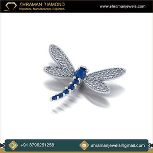 Collier élégant vintage pour femme, pendentifs raffinés, breloques tendance, argent 925, moissanite multicolore, collier personnalisé papillon hip hop SHRAMAN - Product Image 2