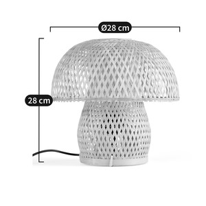 Lampe de table en bambou naturel tissé pour la décoration de la maison, de la chambre à coucher, du salon et l'éclairage intérieur - Product Image 1