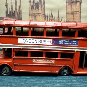 Vintage Double Decker London Bus <b>Shadow</b> <b>Box</b> Handmade Wooden Wall Decor Classic 41.91Lx11.43Wx38.1H cm - Product Image 6