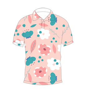 เสื้อโปโลแขนสั้นผู้ชายพิมพ์ลายดอกไม้สีชมพูเสื้อแฟชั่นฤดูร้อนลำลองสำหรับผู้ชาย - Product Image 4