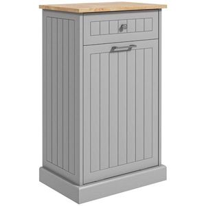 Porta Pattumiera Riciclo Autoportante con Cassetto, Contenitore Ribaltabile per Rifiuti da Cucina, Grigio, per Mobili da Cucina - Product Image 3