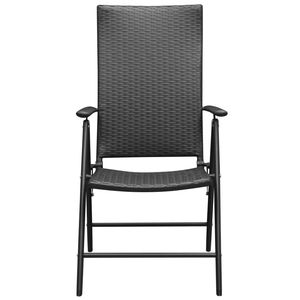 Set di 2 Sedie da Giardino in Rattan PE Nero con Struttura in Alluminio Standard - Product Image 3