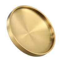 Plateau de service en aluminium doré, écologique, durable, poli, plateau en métal moderne et luxueux, assiette décorative pour la table à manger à la maison