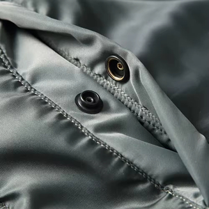 Men's Winter Sports Solid Color Casual Neck Bomber <b>Jacket</b> Canvas Waterproof Breathable Front Logo Men's <b>Jackets</b> - Product Image 6
