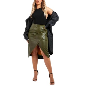 Jupes en cuir formelles mi-longues pour femmes, respirantes, écologiques, couleur personnalisable, vente en gros, design sur mesure - Product Image 6