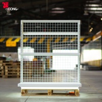 Présentoir LED moderne haut de gamme à grille métallique double face, autoportant, léger, pour l'usine OEM vietnamienne ADONG
