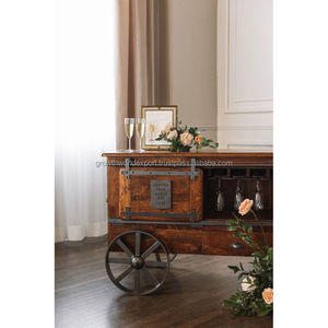 Chariot de présentation en bois moderne de qualité supérieure Signature |   Chariot de présentation de produits de luxe pour la maison, les meubles et l'hôtellerie |   Exposition de cafés au détail - Product Image 5