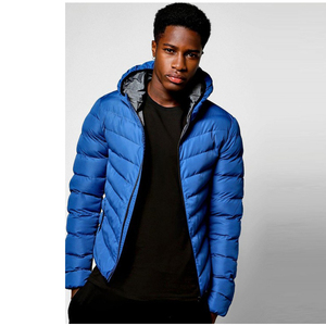 Wholesale 100% Polyester Winter <b>Jacket</b> for Men Custom Logo Zip-Up Hood Puffer with Warm <b>Thick</b> Windproof Feature OEM Outdoor Hat - Product Image 1