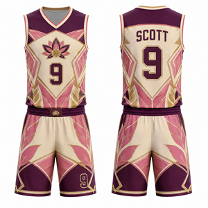 Uniforme de basketball sublimé, personnalisation en gros, design graphique, logo, nom, numéro, couleurs, tissu respirant et anti-humidité - Product Image 1