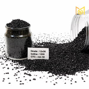 Charbon Actif Granulaire 12x40 Mesh Coque de Noix de Coco Faible Teneur en Cendres 3% Haute Dureté 98% pour le Traitement de l'Eau et des Eaux Usées en Vrac - Product Image 1