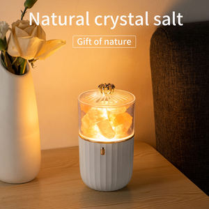 2024 Best Selling Rechargeable LED Night Light Electronic <b>Crystal</b> Salt Lamp Made of Plastic Colorful Himalayan Salt Lamp - Product Image 3