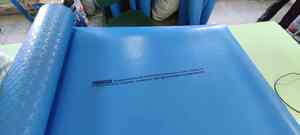 Blue waterproof construction membrane <b>roll</b> flexible <b>plastic</b> sheet for flooring roofing insulation building protection material - Product Image 6